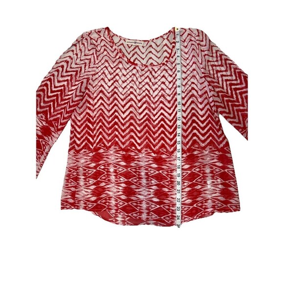 Altar’d State‎ Boho Top Semi Sheer Peasant Blouse Flare Slit Sleeves Women Small - Picture 7 of 10